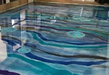 Lantai Metalik Keren Dekorasi Lantai Metalik